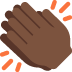 👏🏿 clapping hands: dark skin tone display on Twitter